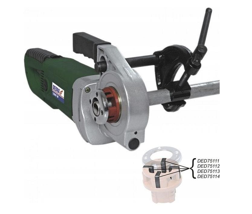 Dedra Elektrisk rörgängmaskin, sats gängkloppor 1/2 till 11/421800W - 4
