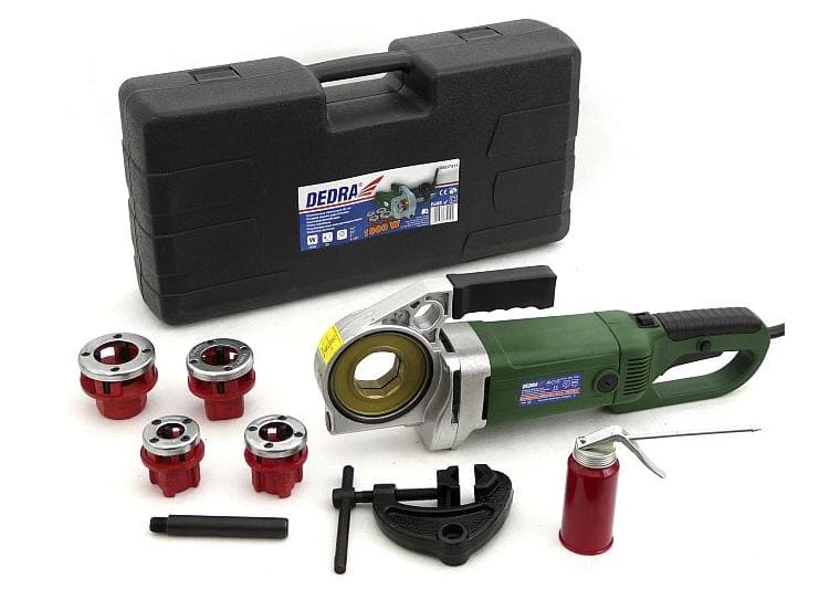 Dedra Elektrisk rörgängmaskin, sats gängkloppor 1/2 till 11/421800W