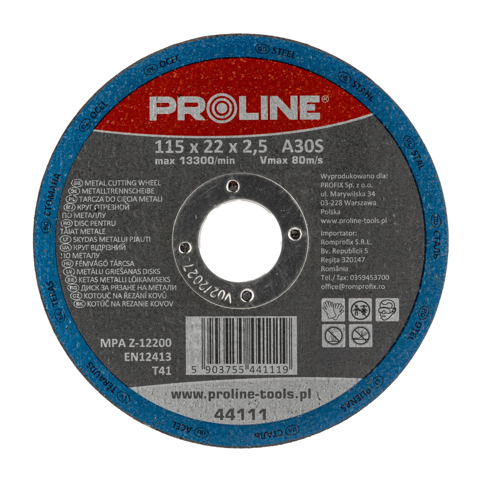 PROLINE TOOLS Kapklinga för Metall T41115 x 2, 5 x 22 mm, Proline - 2