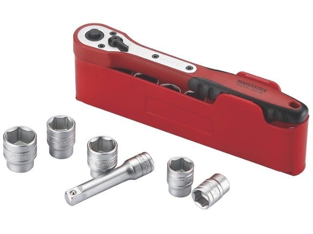 Hylsnyckelsats med spärrskaft 1/413 delar 4-13 mm, TENG Tools - 2