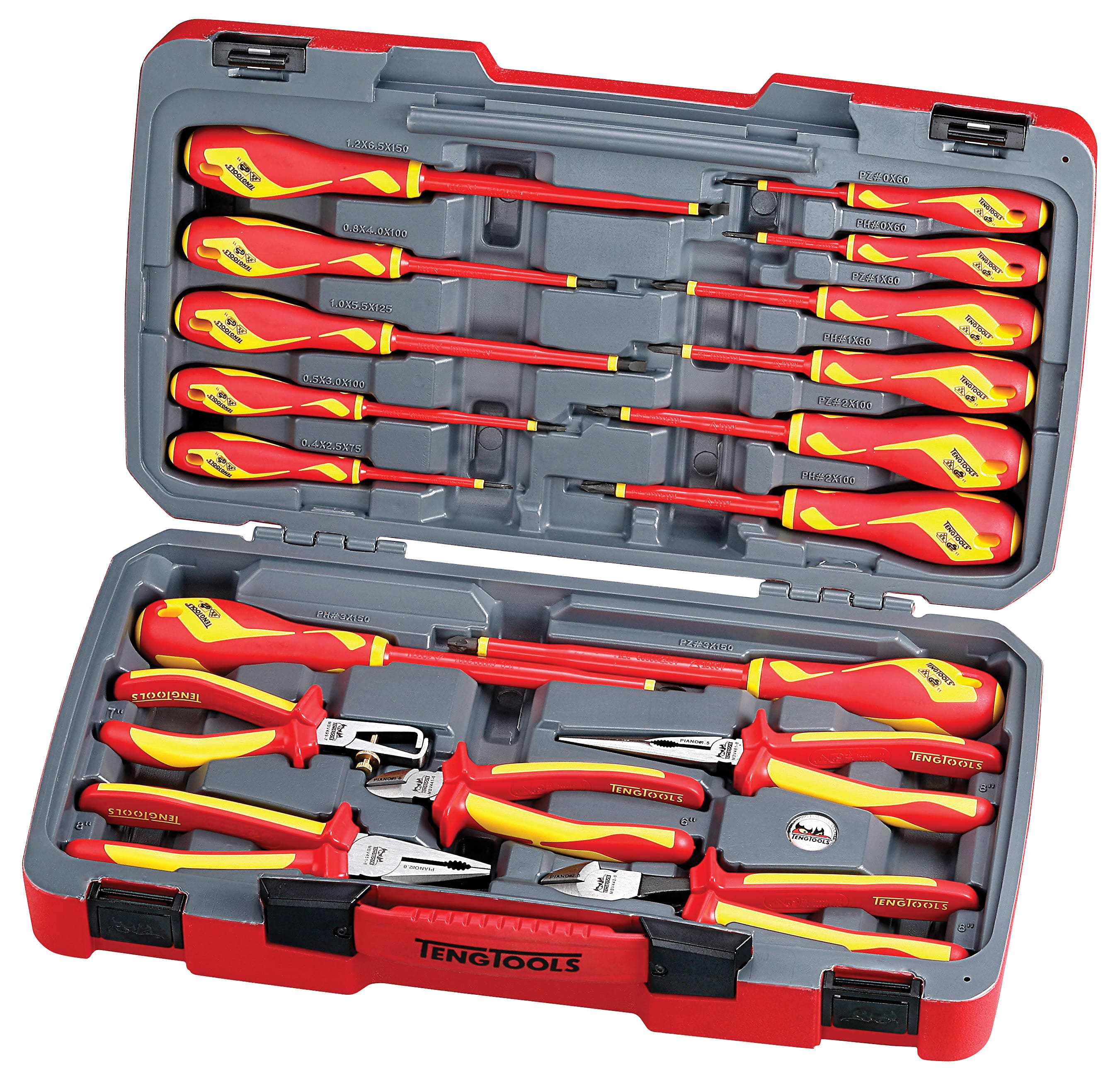 Verktygssats 1000v, tång, skruvmejslar m.m. 18 delar, TENG Tools