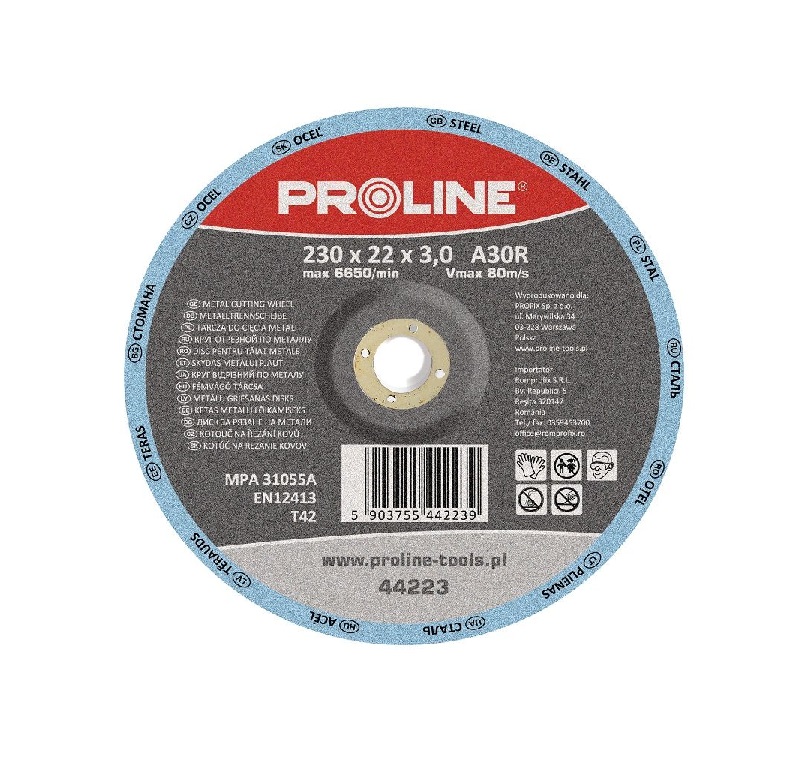 PROLINE TOOLS Kapskivor för Metall T42115 x 2.5 x 22A30S, Proline