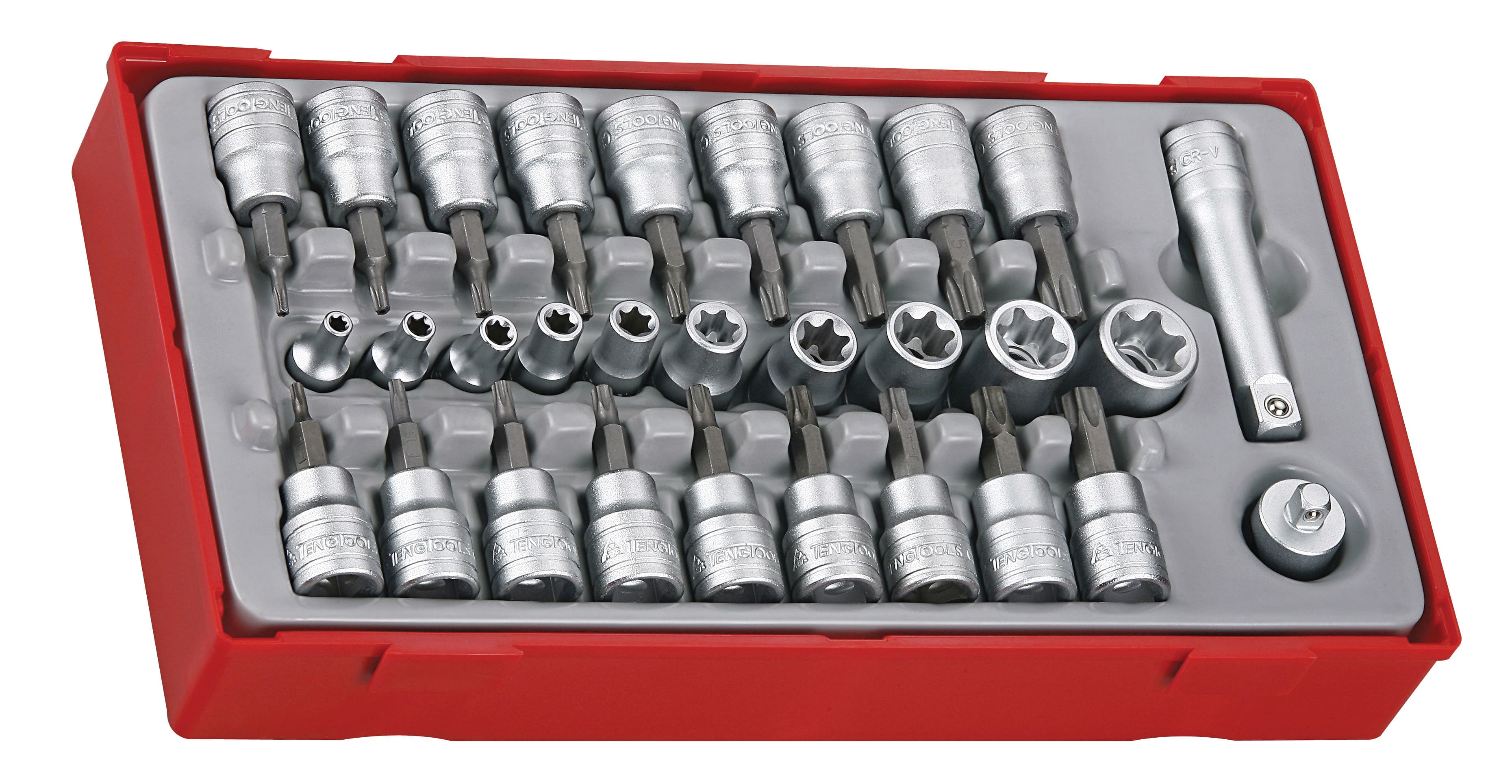 Hylsbitssats 1/43/8, 30 delar, TENG Tools