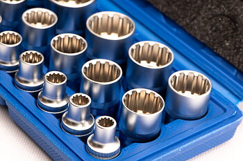 Hylssats spline 1/212-kant 8-32 mm, 19 delar