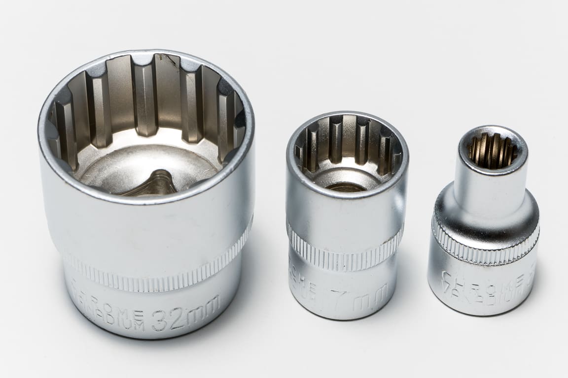 Hylssats spline 1/212-kant 8-32 mm, 19 delar - 7