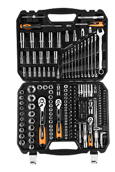 Hylsnyckelsats 219 delar 1/4, 3/8, 1/2 CrV, hylsor, spärrhandtag, blocknycklar, bits m.m. NEO Tools