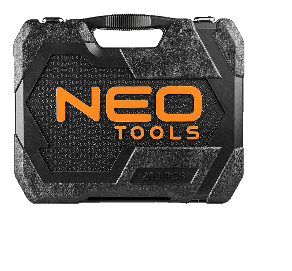 Hylsnyckelsats 219 delar 1/4, 3/8, 1/2 CrV, hylsor, spärrhandtag, blocknycklar, bits m.m. NEO Tools - 3