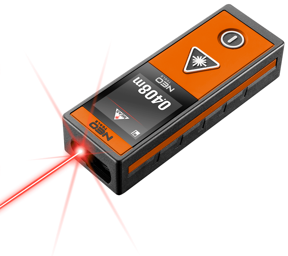 Avståndsmätare laser 40m, tryckskärm, NEO Tools