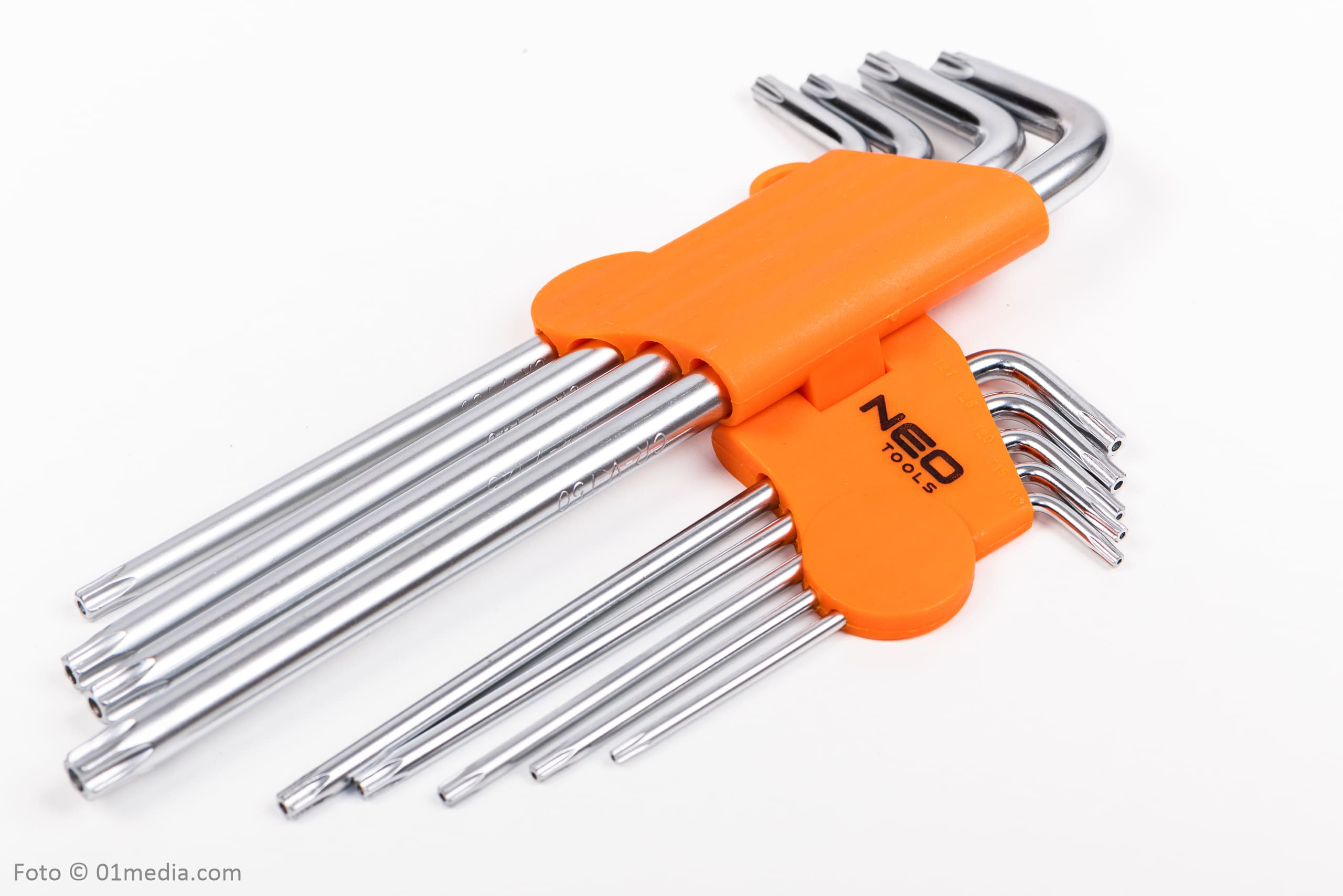 Insexnycklar TORX med hål, 5-kantiga l-nycklar, sats 9 st. TS10 - TS50, S2, NEO Tools - 2
