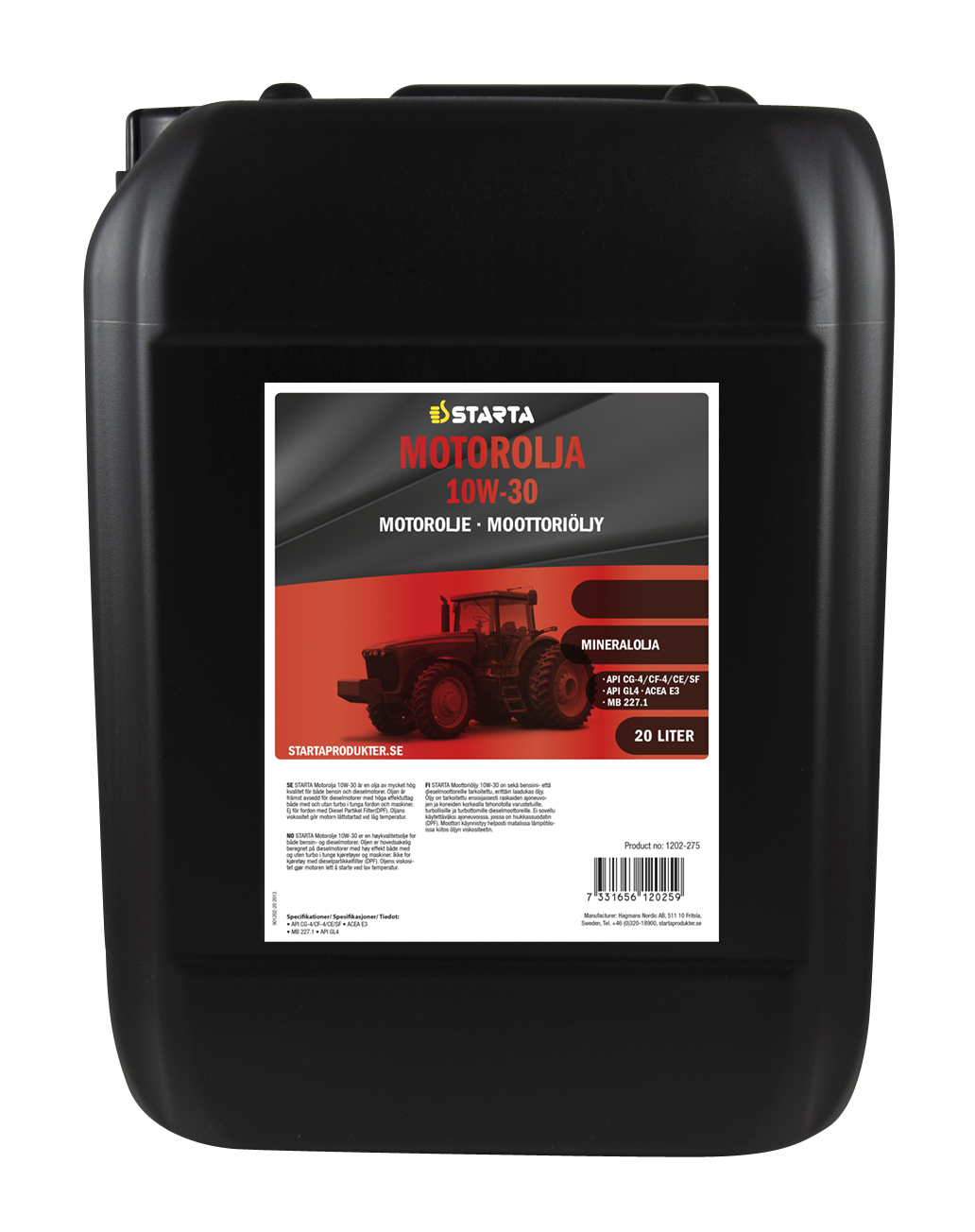 Starta Motorolja 10W-30 20 L
