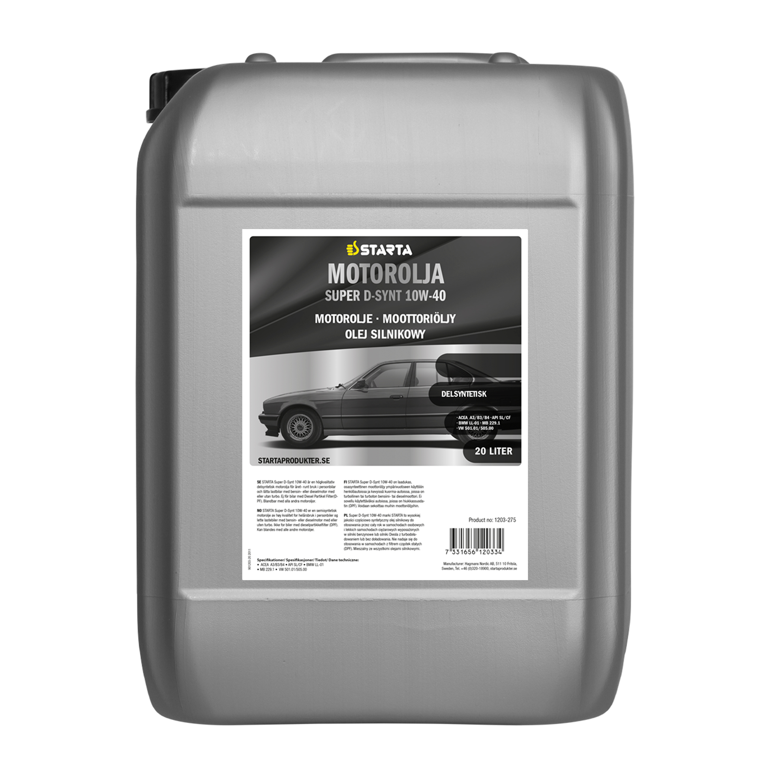 Starta Motorolja Super D-Synt 10W-40 20 L - 2