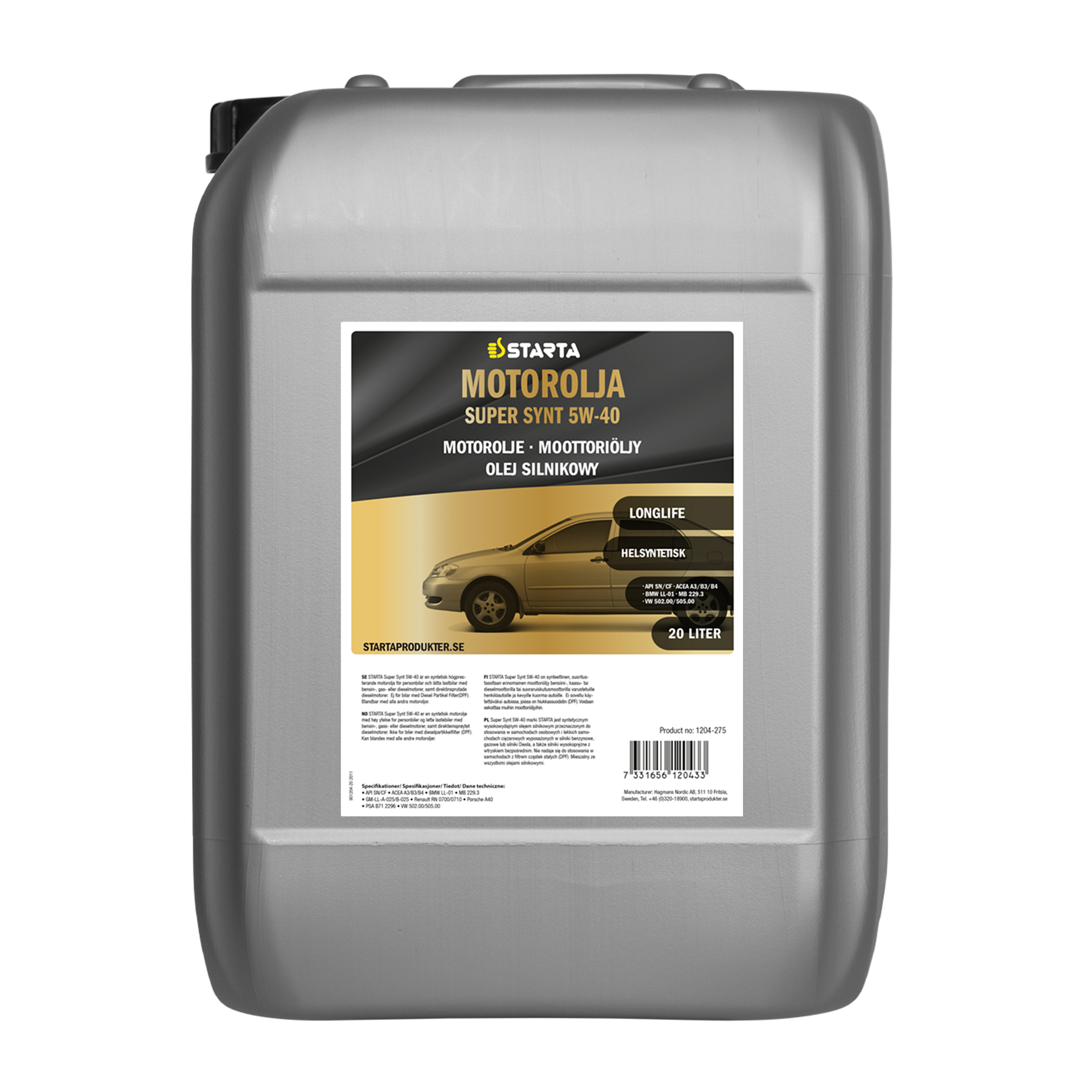 Starta Motorolja Super Synt 5W-40 20 L - 2