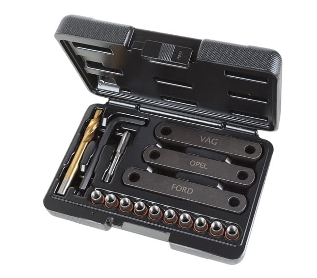BETA TOOLS Gängsats för Reparation av Gängor M9 x 1.25, 16 Delar, Bromsok