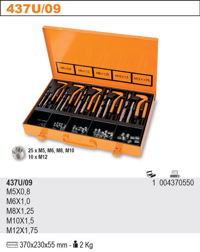 Gängreparationssats M5–M12, insatsgängor och tillbehör, BETA Tools - 2