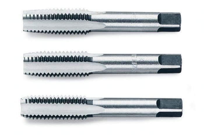 Sats med Gängtappar 21 Delar M3-M12, Kromad Stål Metallask, BETA Tools - 4