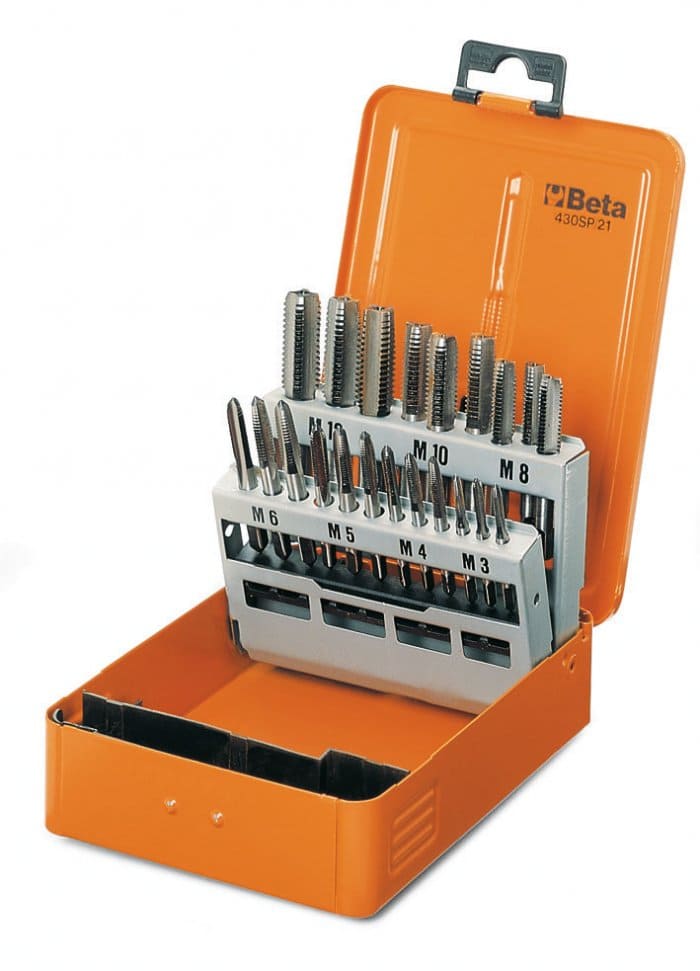 Gängtappsats 21 Delar M3-M12, HSS Stål Metallask, BETA Tools