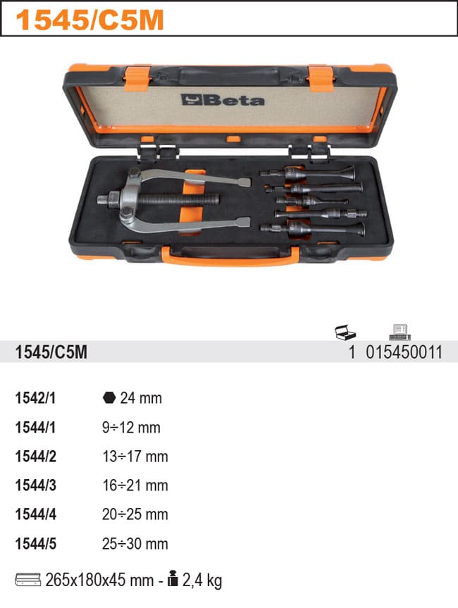 BETA TOOLS Verktygssats för Rörmokare 35 Delar, Robust Väska och Proffsverktyg, BETA - 4