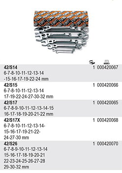 BETA TOOLS U-Ringnyckelsats 15 Delar 6-32 mm, BETA