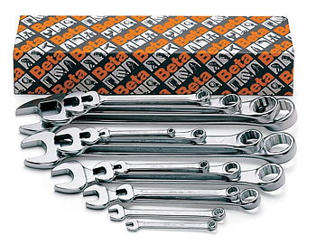 BETA TOOLS U-Ringnyckelsats 17 Delar 6-30 mm Rostfri, BETA