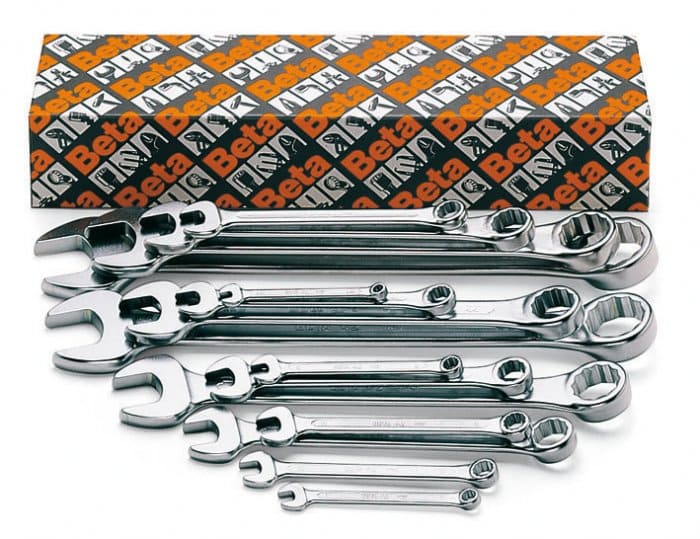 BETA TOOLS U-Ringnyckelsats 17 Delar 6-22 mm Rostfri, BETA