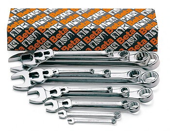 BETA TOOLS U-Ringnyckelsats 17 Delar 6-22 mm Rostfri, BETA