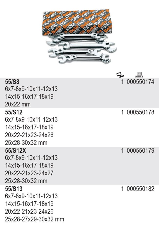 BETA TOOLS Blocknyckelsats 8 Delar 6 x 7-20 x 22 mm, BETA - 2