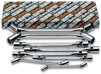 BETA TOOLS Ledhylsnyckelsats 8 Delar 6 x 7 mm-20 x 22 mm, BETA