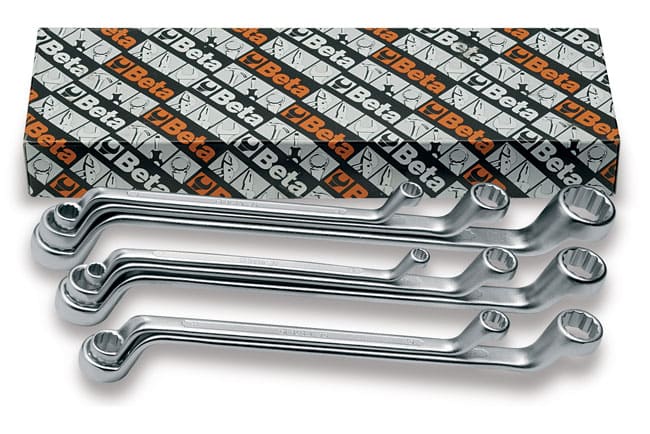 BETA TOOLS Ringnyckelsats Dubbel Bockad 8 Delar 6 x 7 mm-20 x 22 mm, BETA