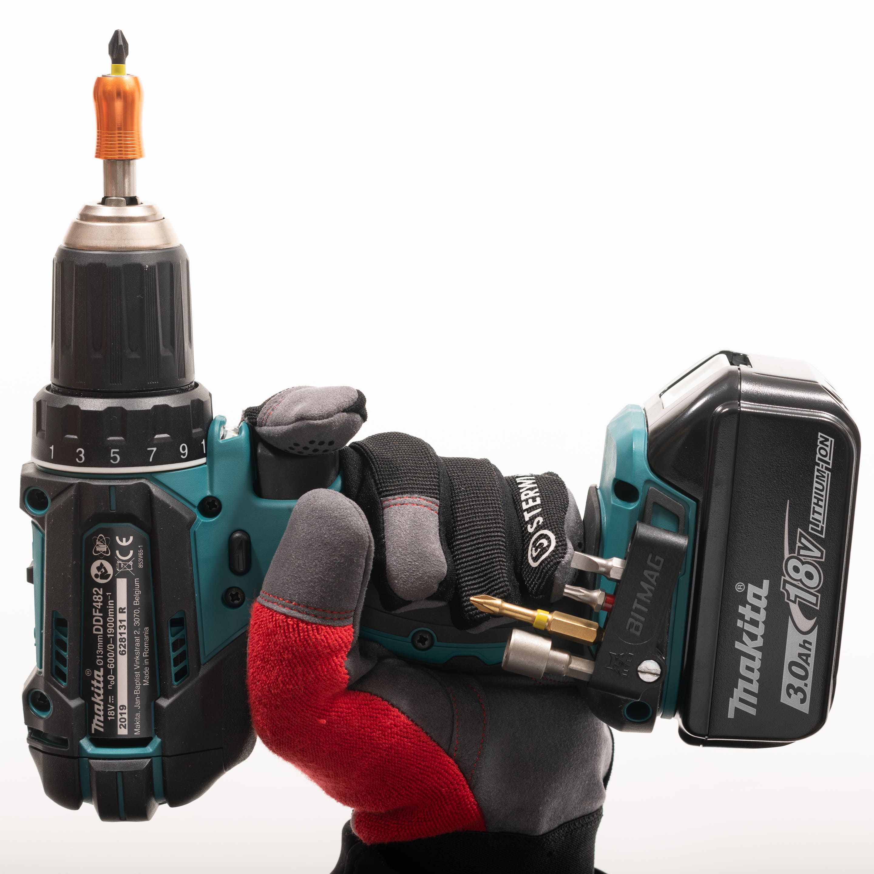 BitMag Magnetisk Bitshållare Komposit 5 Platser i Fem Färger, BitMag - Röd - 24