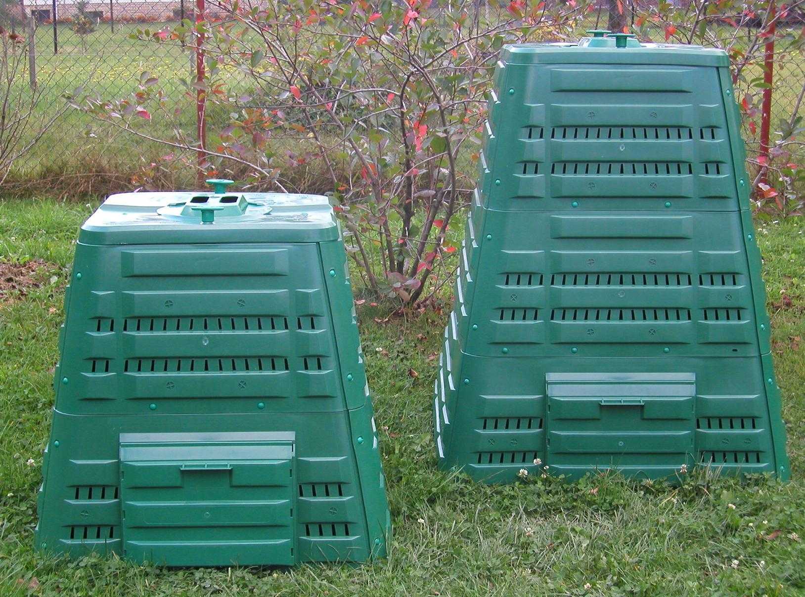 EKOBAT Frostbeständig Kompostbehållare 720L HDPE 4, 5 mm Vägg Grön Modell 2026, Termo - Grön - 18