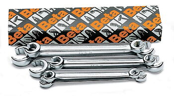 BETA TOOLS Öppen Ringnyckelsats 6 Delar 8 x 10 mm-19 x 22 mm, BETA
