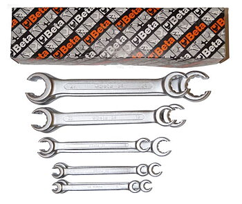 BETA TOOLS Öppen Ringnyckelsats 10 Delar 8 x 10 mm-30 x 32 mm, BETA