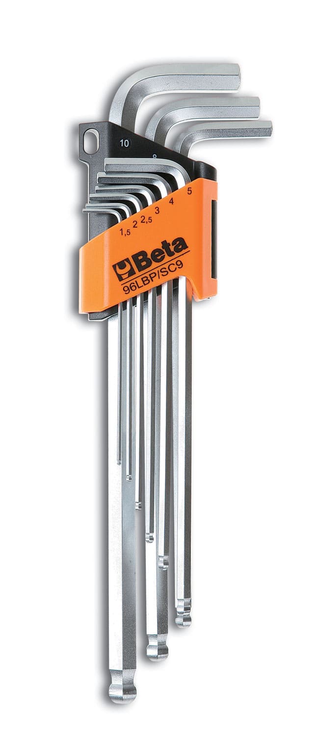 BETA TOOLS Insexnyckelsats Långa 8 Delar 2-10 mm, BETA