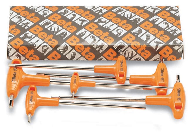 BETA TOOLS Insexnyckelsats med T-handtag 11 delar 2-6 mm, BETA