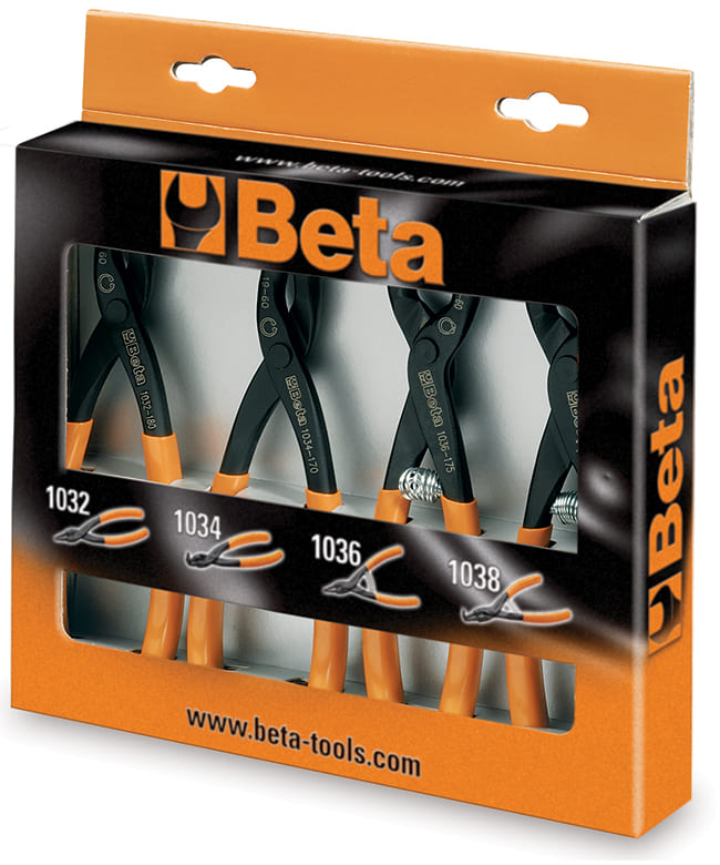 Låsringstång Sats 4 Delar PVC-Handtag, BETA Tools