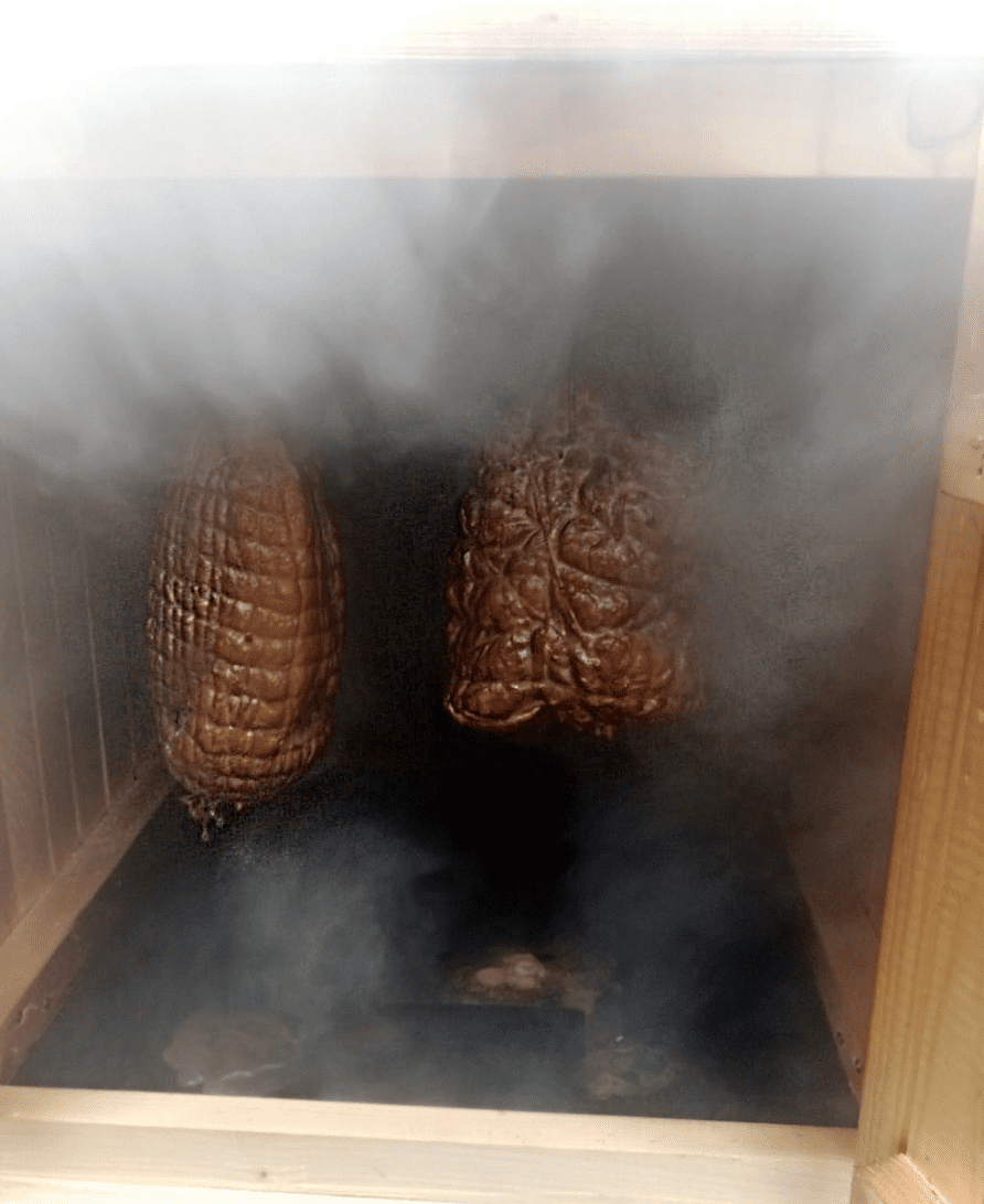 RusticSmoke Mobilt rökskåp av trä och metall för hemmabruk, vedeldat, komplett rökeri kit, handgjort, Rustic Smoke - 16