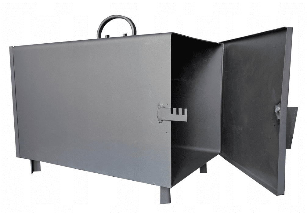 Eldstad, rökkamin, kamin för rökskåp, metall, handgjort, bärbart - 3