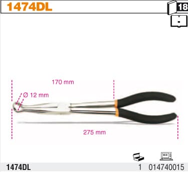 Tändhatstång Rostfri Ergonomiskt Grepp, BETA Tools - 2