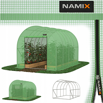Plastväxthus för året runt utomhusbruk, tunnelväxthus, 2.5m eller 2m högt , 7-30kvm, stål, Namix Greenhouse