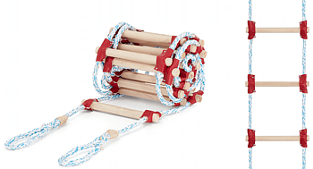 Repstege 2–30 m Trästegpinnar 250 kg Polypropenlina 22 mm Handgjord, Higher