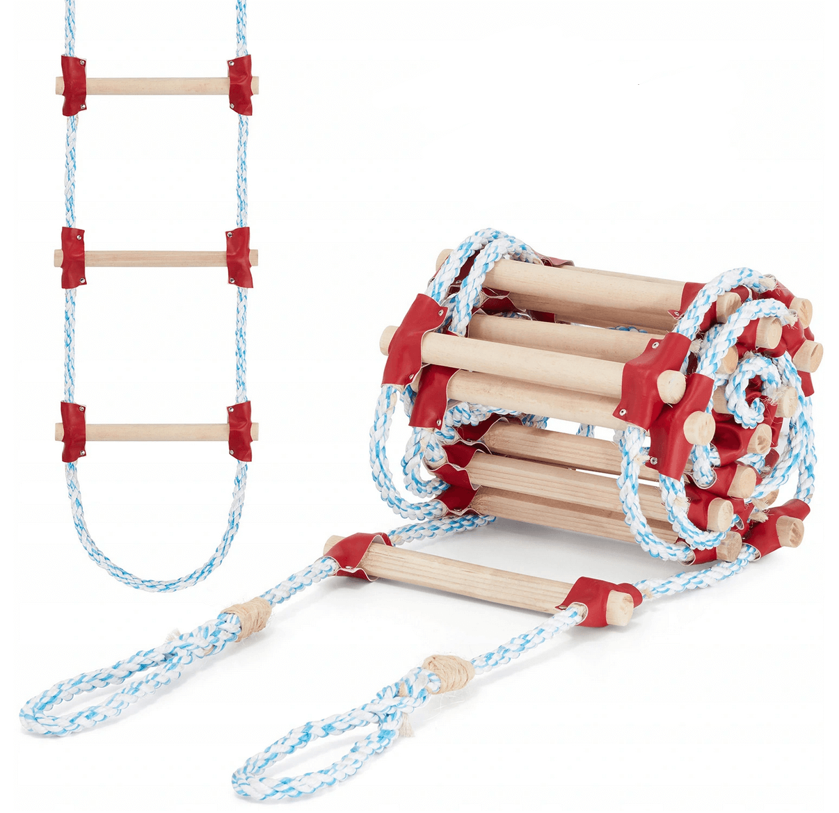Repstege 2–30 m Trästegpinnar 250 kg Polypropenlina 22 mm Handgjord, Higher - 3