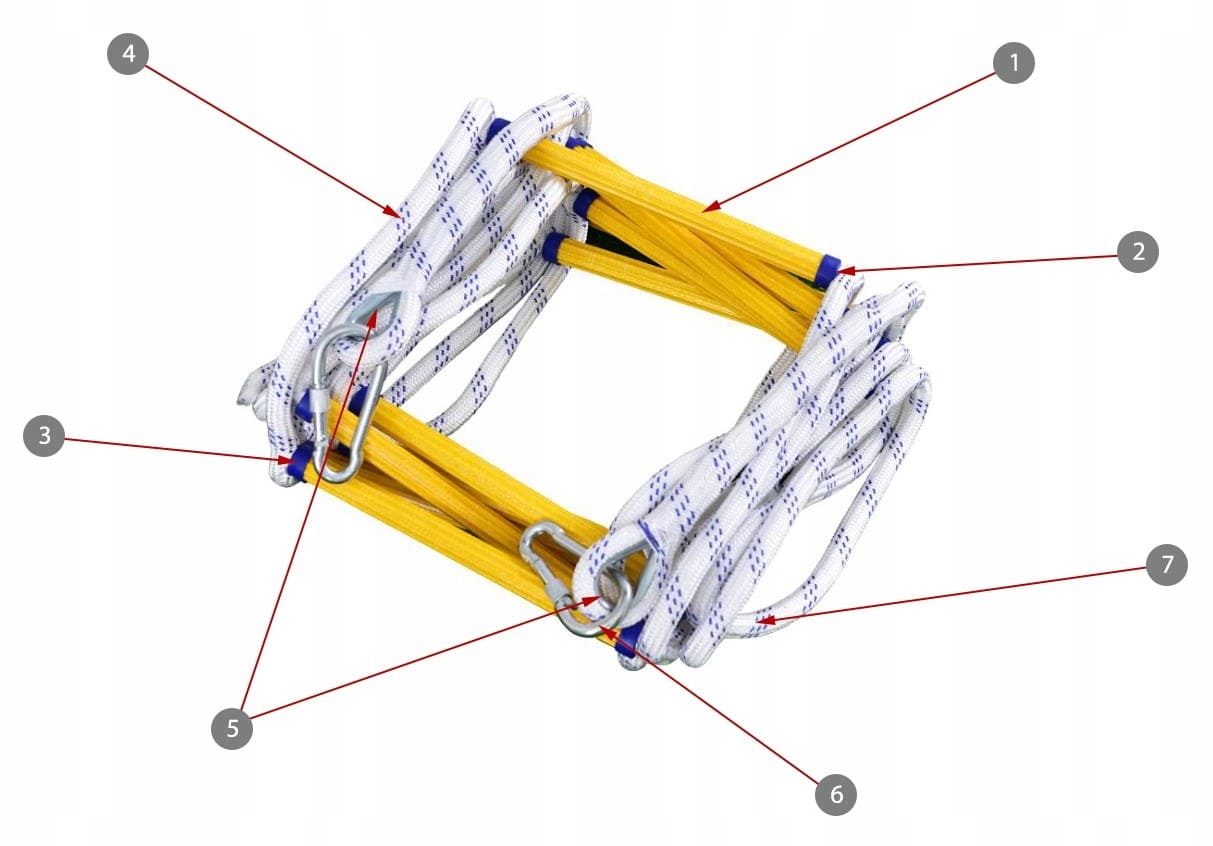 Repstege 2–30 m Trästegpinnar 250 kg Polypropenlina 22 mm Handgjord, Higher - 17