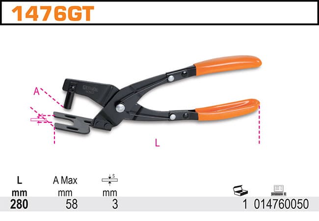 Specialtång för avgasgummi demontering, BETA Tools - 3