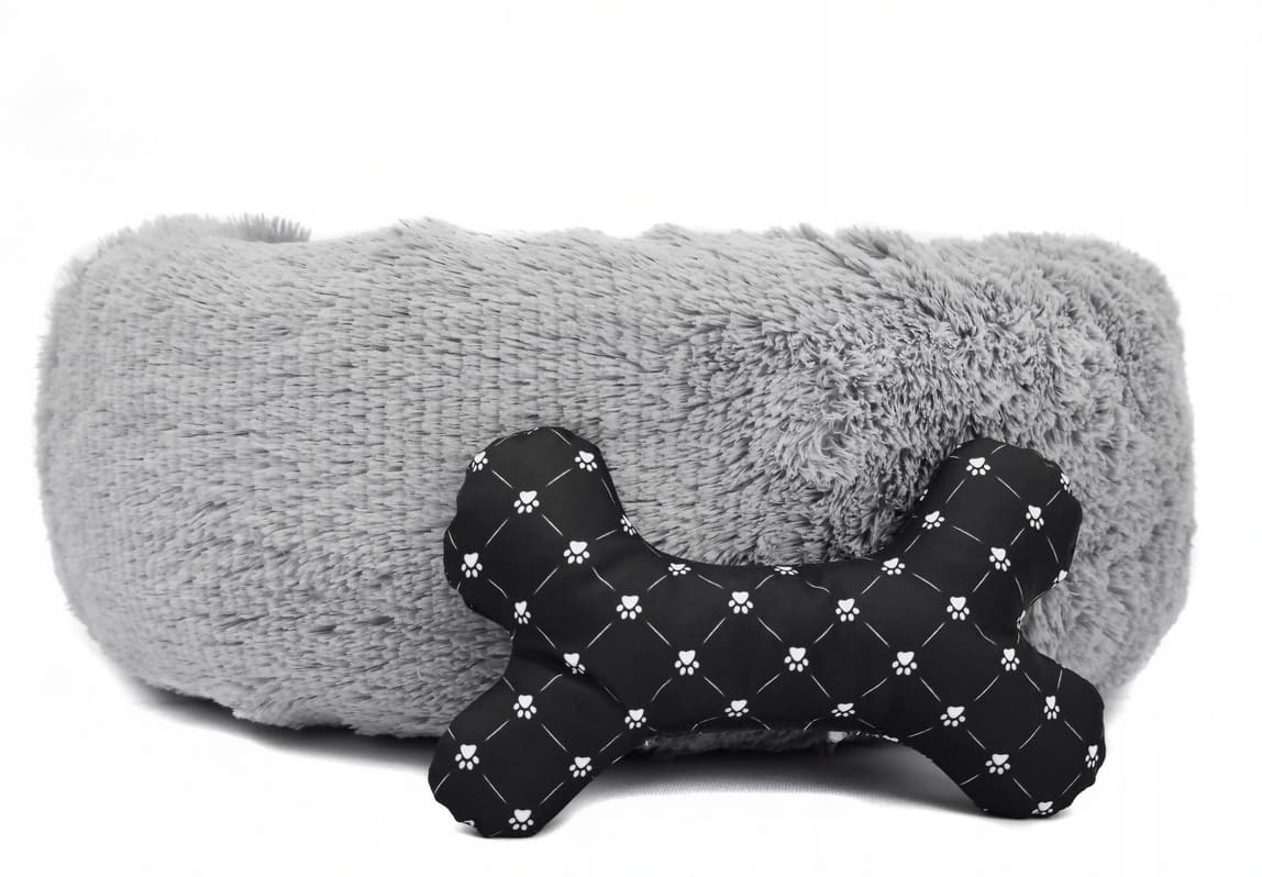 Superskön och mjuk kattbädd eller hundbädd, rund 60 cm, Rotex - 7
