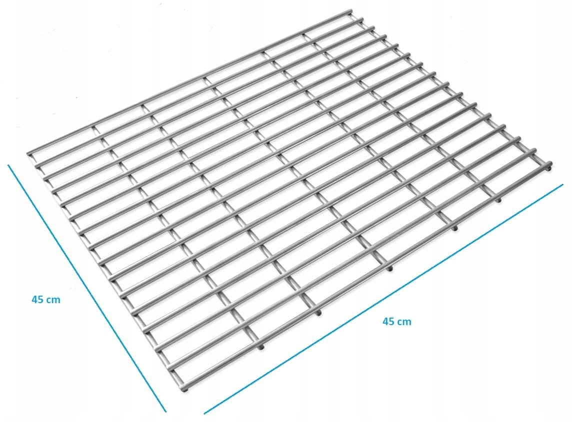 Rosfritt tåligt galler för grill och rök 45 x 45 cm INOX - 2