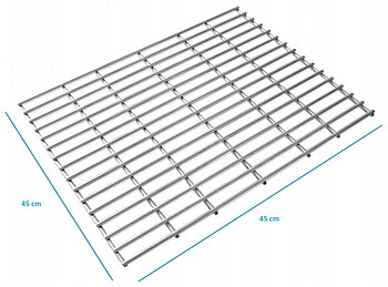 Rosfritt tåligt galler för grill och rök 45 x 45 cm INOX