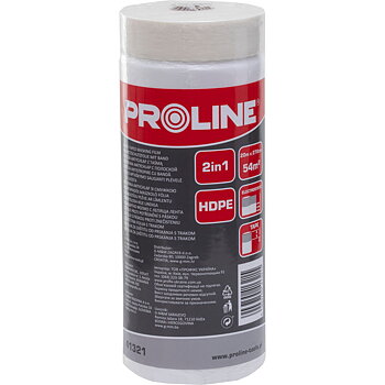 PROLINE TOOLS Anti-Stänk Maskeringsfolie med Tejp, Proline