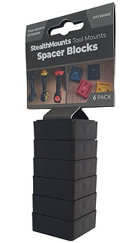 Stealth Mounts Distanser 12mm 6-pack för StealthMounts Maskinfästen ABS Svart, StealthMounts