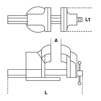 Parallellbänkstäd 150 mm Härdade Backar Stålbas, BETA Tools