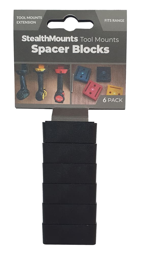 Stealth Mounts Distanser 12mm 6-pack för StealthMounts Maskinfästen ABS Svart, StealthMounts - 12